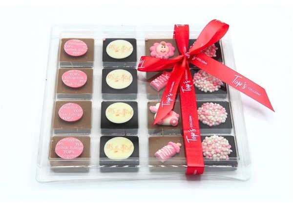 Geboorte Box Meisje Memory chocolade 16